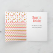 Grandtochter Pink Rainbow Birthday Karte (Innenseite)