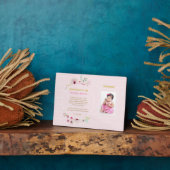 Grandtochter POEM Christening FOTO Rosa Blume Fotoplatte (Seite)