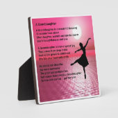 Grandtochter Poem Plaque - Ballerina Design Fotoplatte (Vorderseite)