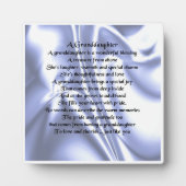 Grandtochter Poem Plaque - Blue Silk Design Fotoplatte (Vorderseite)