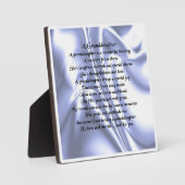 Grandtochter Poem Plaque - Blue Silk Design Fotoplatte (Vorderseite)