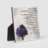 Grandtochter Poem Plaque - Lila Rose - Design Fotoplatte (Vorderseite)