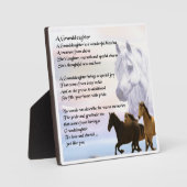 Grandtochter Poem Plaque - Pferdedesign Fotoplatte (Vorderseite)