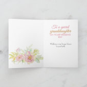 Grandtochter Rustic Wedding Herzlichen Glückwunsch Karte (Innenseite)