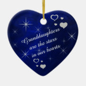 Grandtochter Star Heart Keepake Keramik Ornament (Vorne)