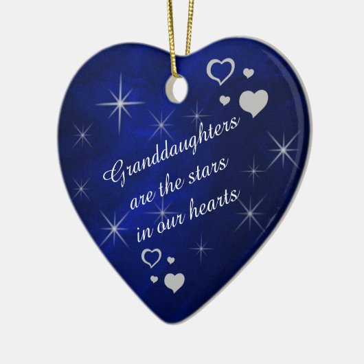 Grandtochter Star Heart Keepake Keramik Ornament (Links)