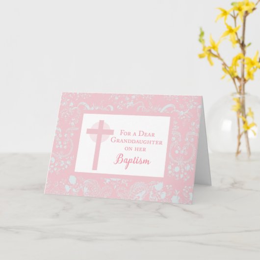 Grandtochter Taufe Herzlichen Glückwunsch Karte (Gelbe Blume)