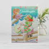 Grandtochter Weihnachts-Grußkarte (Stehend Vorderseite)