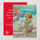 Grandtochter Weihnachts-Grußkarte (Vorne/Hinten)