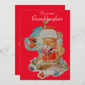 Grandtochter Weihnachts-Grußkarte Feiertagskarte (Vorne/Hinten)