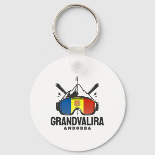 Grandvalira Andorra Ski Resort Rückfahrt Skifahren Schlüsselanhänger