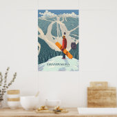 Grandvalira Andorra Snowboarding Travel Poster (Küche)