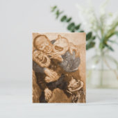 Grandvater Trolles lachen Postkarte (Stehend Vorderseite)