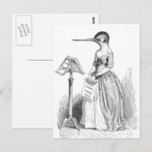 Grandville Anthropomorphe Vogelpostkarte Postkarte (Vorne/Hinten)