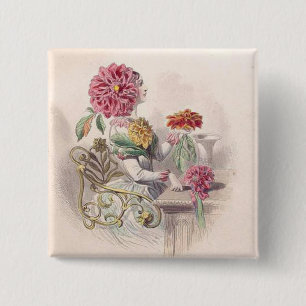 Grandville-Dahlie-Knopf Button