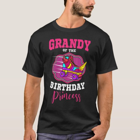 Grandy of the Birthday Princess Roller Skate Skat T-Shirt (Vorderseite)