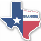 Granger Texas Flag Aufkleber (Vorderseite)