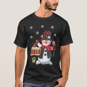 Grangran Schneemann Weihnachten Zuckerstange Rot k T-Shirt