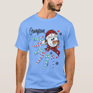 Grangran Snowman Candy Cane Weihnachten Weihnachte T-Shirt