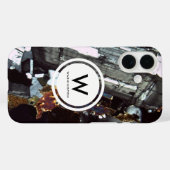 Granit-dünne Sektion Monogramm-Rock-Textur Case-Mate iPhone Hülle (Rückseite (Horizontal))