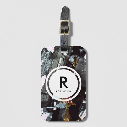 Granit-Dünnschicht-Monogramm Gepäckanhänger (Vorderseite Vertikal)