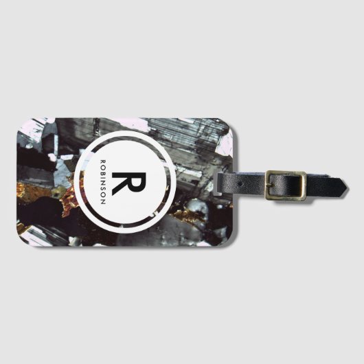 Granit-Dünnschicht-Monogramm Gepäckanhänger (Vorderseite (Horizontal))