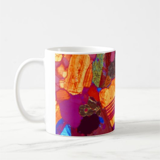 Granit-Dünnschnitt mit Gipsplatte Kaffeetasse (Links)