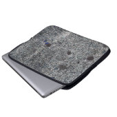Granit-Felsen-Grau mit blauen Details Laptopschutzhülle (Vorne Knopf)