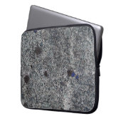Granit-Felsen-Grau mit blauen Details Laptopschutzhülle (Vorderseite Links)