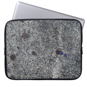 Granit-Felsen-Grau mit blauen Details Laptopschutzhülle