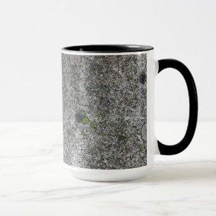 Granit-Felsen-Grau mit grünem Moos Tasse