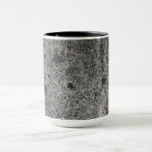 Granit-Felsen-Grau mit grünem Moos Tasse (Zentrum)
