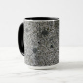 Granit-Felsen-Grau mit grünem Moos Tasse (Vorderseite Links)
