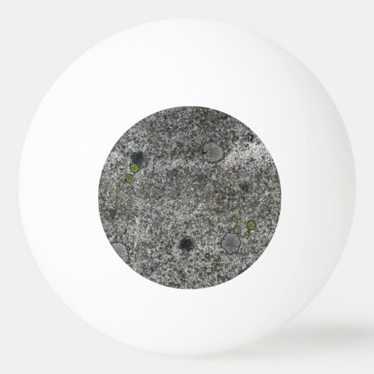 Granit-Felsen-Grau mit Moos Tischtennisball (Vorderseite)