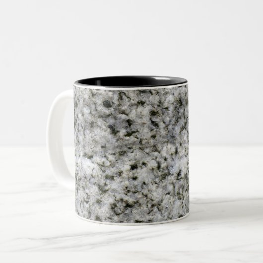 Granit-Felsen-Weiß Zweifarbige Tasse (Vorderseite Links)