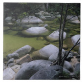 Granit-Flusssteine im Fluss Fliese (Vorderseite)