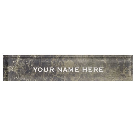Granit Glitzer Marble Glitzer Glam Personalisiert Namensplakette (Vorderseite)