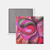 Granit-Granit-Granit-Granit-Doodle mit schwarzen L Magnet (Vorderseite/Rückseite)