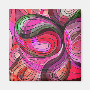 Granit-Granit-Granit-Granit-Doodle mit schwarzen L Magnet