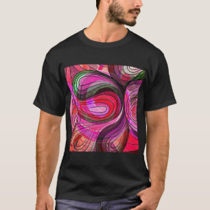 Granit-Granit-Granit-Granit-Doodle mit schwarzen L T-Shirt