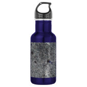 Granit-Grau mit blauen Details und Text Edelstahlflasche (Vorderseite)