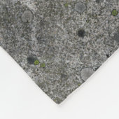 Granit Grau mit grünem Moos Fleecedecke (Ecke)