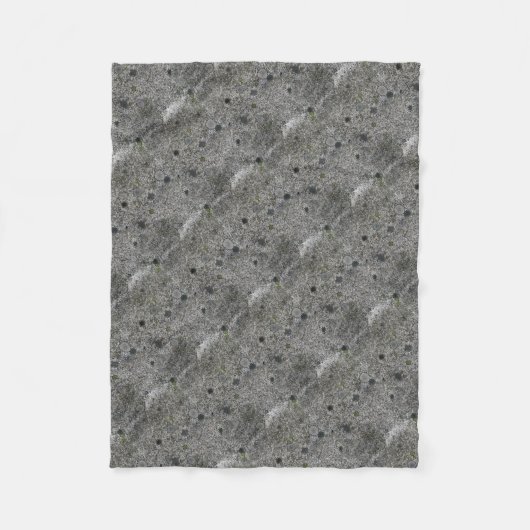 Granit Grau mit grünem Moos Fleecedecke (Vorderseite)