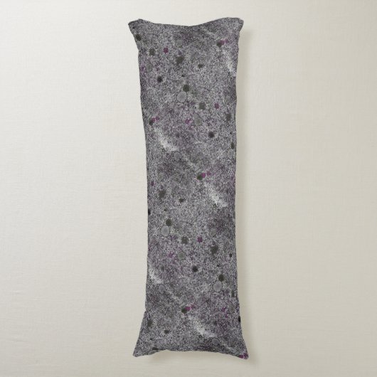 Granit-Grau mit rosa Details Seitenschläferkissen (Vorderseite Vertikal)