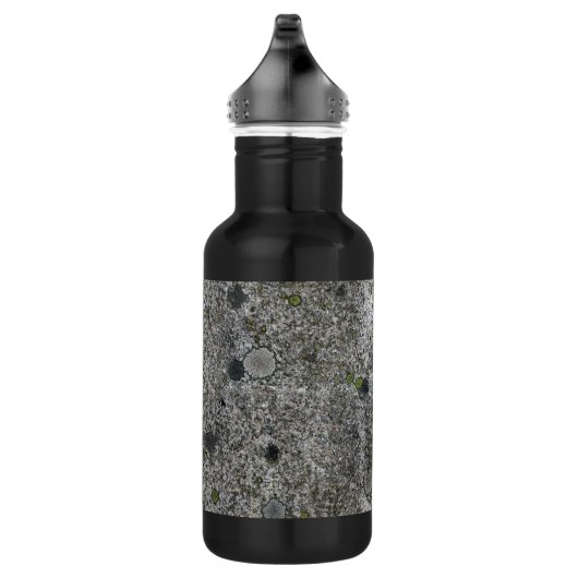 Granit-Grau mit Text Edelstahlflasche (Rechts)
