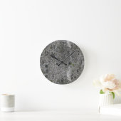 Granit-graue schwarze Stellen Runde Wanduhr (Zuhause)