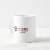 Granit-Hügel-Tierpflege-Logo-Tasse Kaffeetasse (Vorderseite Links)