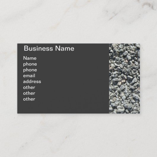 Granit-Kies Visitenkarte (Vorderseite)