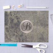 Granit Marmor Glam Monogramm Buchstabe Initial Seidenpapier (Handwerk)