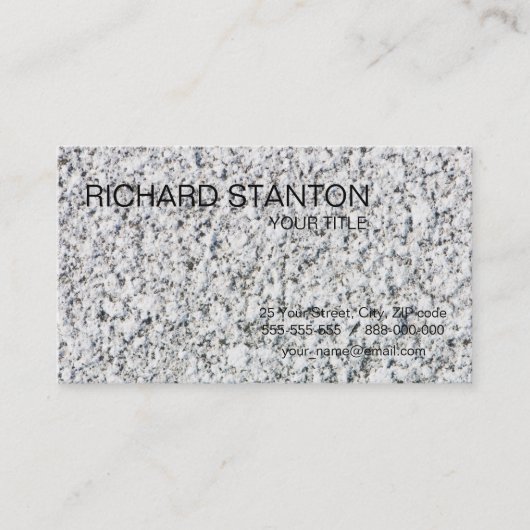Granit-Oberflächenmuster Visitenkarte (Vorderseite)